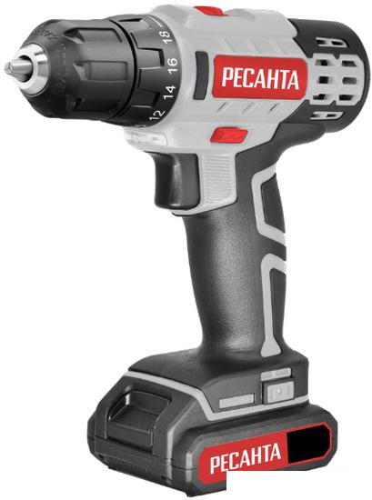 Дрель-шуруповерт Ресанта ДА-50Л2-18А (с 2-мя АКБ, кейс)- фото