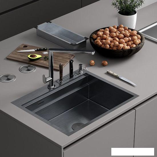 Кухонная мойка Roxen Stage 560250-60B- фото3
