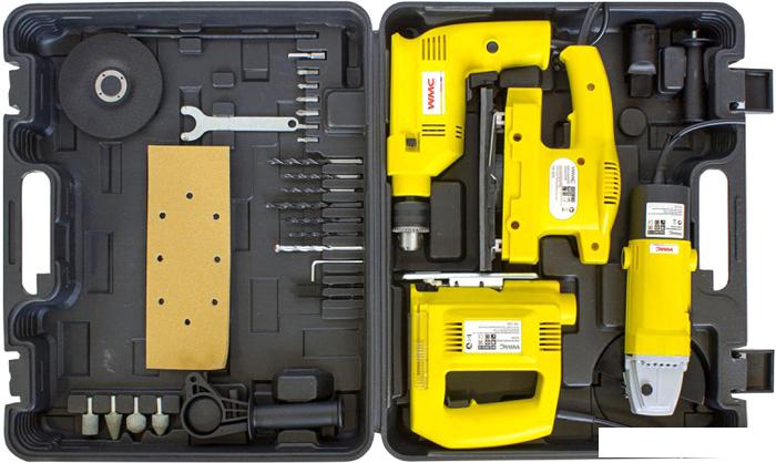 WMC Tools WMC-04 (ударная дрель, угловая шлифмашинка, электролобзик, шлифмашинка)- фото3