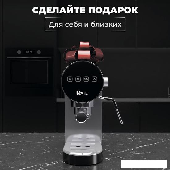 Рожковая помповая кофеварка SATE GT-100 (серебристый)- фото3