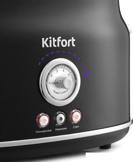 Тостер Kitfort KT-2038-1 (черный)- фото3