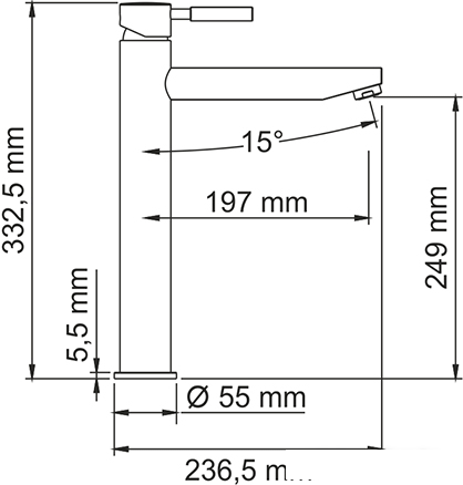 Смеситель Wasserkraft Main 4103H- фото3