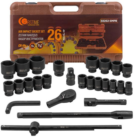 Набор трещотка с головками Forstime FT-68262-5MPB (26 предметов)- фото