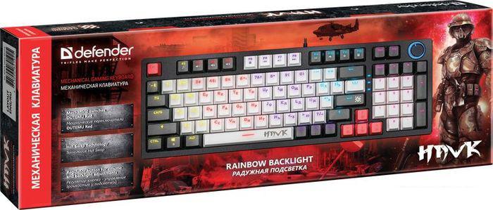 Клавиатура Defender Hawk GK-418 (Outemu Red)- фото2