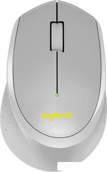Мышь Logitech M330 Silent Plus (серый/желтый)