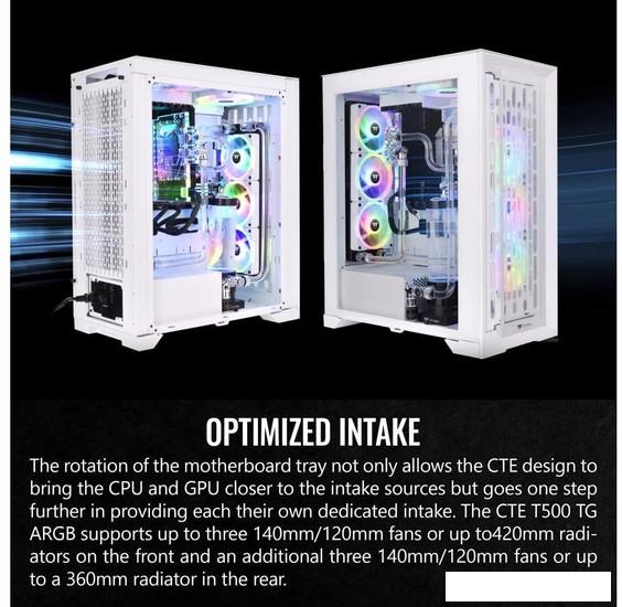 Корпус Thermaltake CTE T500 TG ARGB Snow CA-1X8-00F6WN-01- фото3