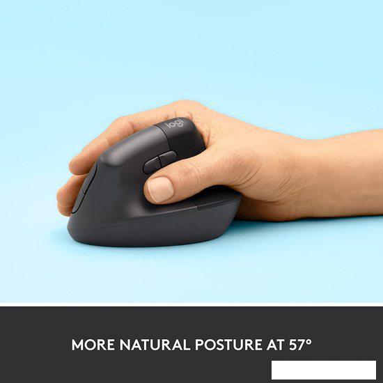 Вертикальная мышь Logitech Lift (графит)- фото3