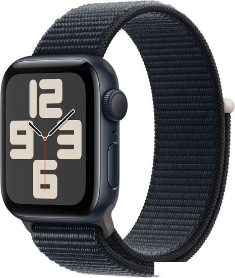 Умные часы Apple Watch SE 2 40 мм (алюминиевый корпус, темная ночь/темная ночь, нейлоновый ремешок)- фото
