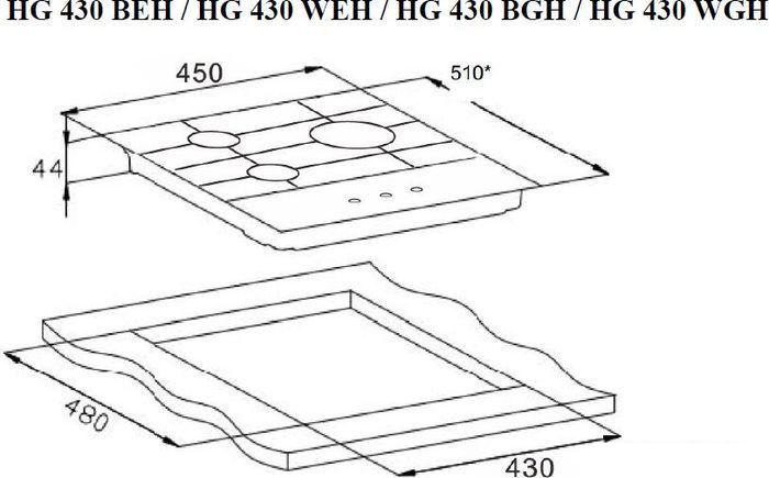 Варочная панель Weissgauff HG 430 WGH- фото4