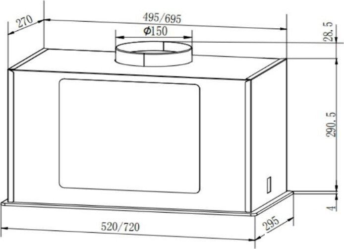 Кухонная вытяжка Faber Aria WH 72 305.0702.960- фото2