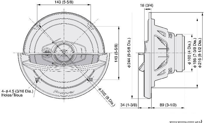 Коаксиальная АС Pioneer TS-A2013i- фото3