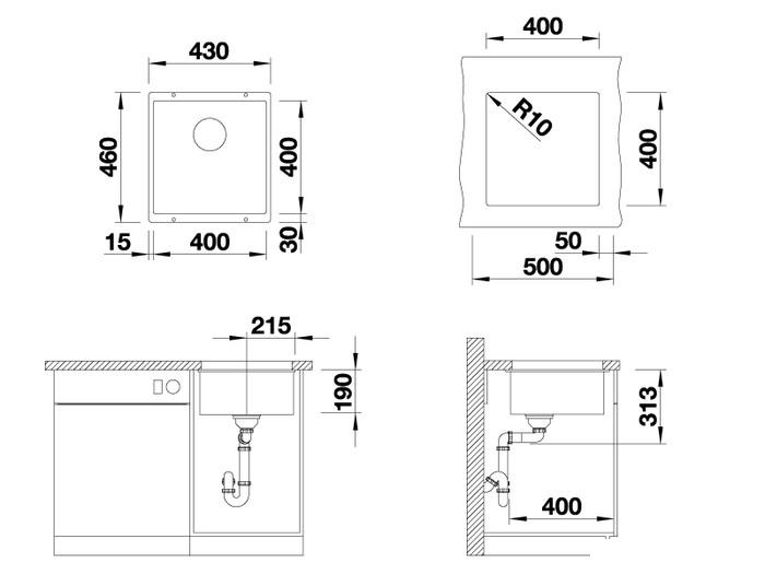 Кухонная мойка ZorG Subline 40 (белый камень)- фото2