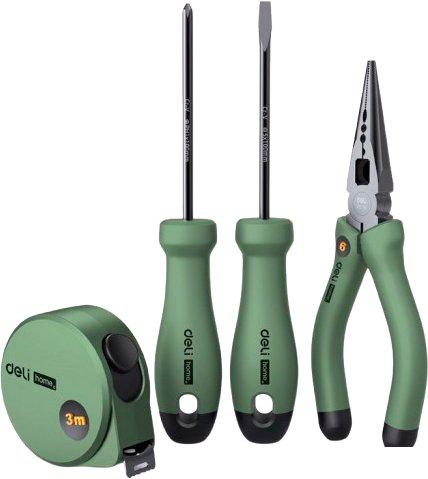 Набор домашнего мастера Deli HT0004L (4 предмета)- фото