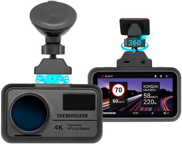 Видеорегистратор-GPS информатор (2в1) TrendVision TDR-725 Real 4K- фото