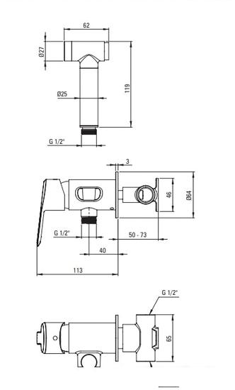 Гигиенический душ Deante Arnika BQA Z34M- фото3