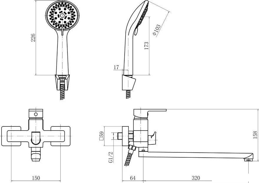 Смеситель PLstart PD22031- фото3