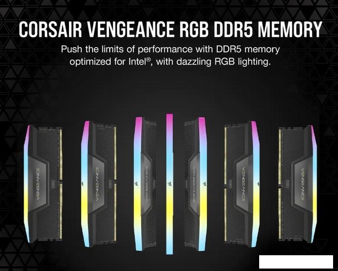Оперативная память Corsair Vengeance RGB 2x16ГБ DDR5 5200 МГц CMH32GX5M2B5200C40- фото4