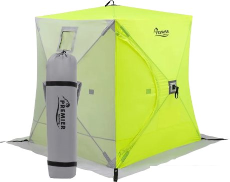 Палатка для зимней рыбалки Premier Fishing Куб PR-ISC-150YLG (салатовый/серый)- фото