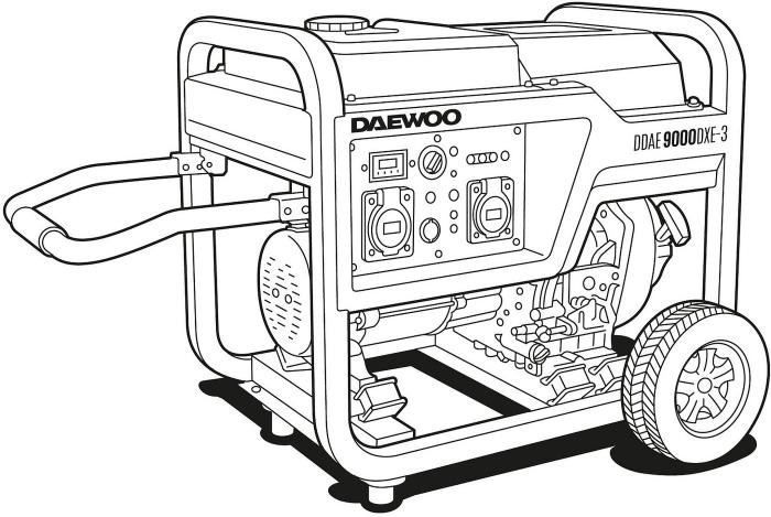 Дизельный генератор Daewoo Power DDAE 9000DXE-3(2024)