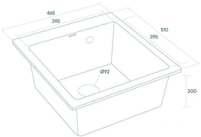 Кухонная мойка Paulmark Zemar PM104651-BL- фото3