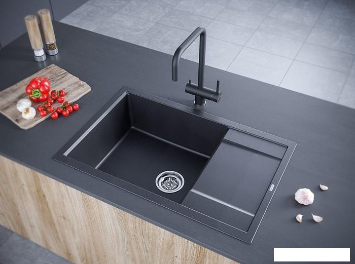 Кухонная мойка Paulmark Verlass PM317850-BL- фото3