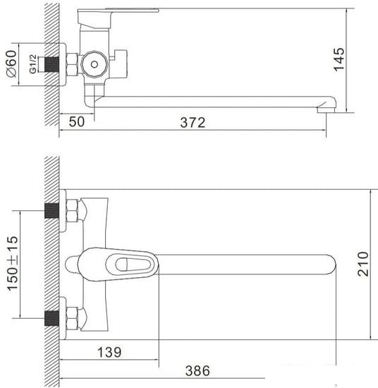 Смеситель Эверест B22-274B- фото3