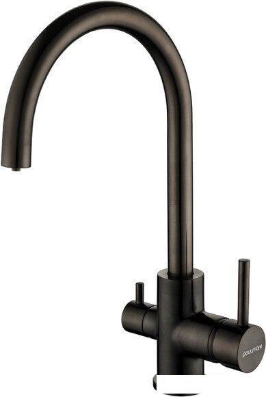 Смеситель Paulmark Essen 213211-GM (вороненая сталь)- фото