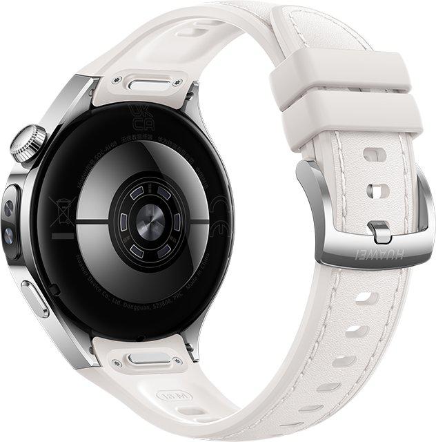 Умные часы Huawei Watch 5 42 мм (серебристый, с белым силиконовым ремешком, международная версия)- фото2