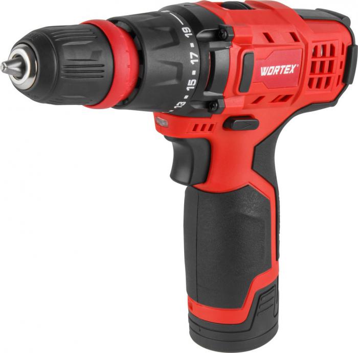 Дрель-шуруповерт Wortex LX BD 1215 Li Set 1326470 (с 2-мя АКБ, кейс)- фото2