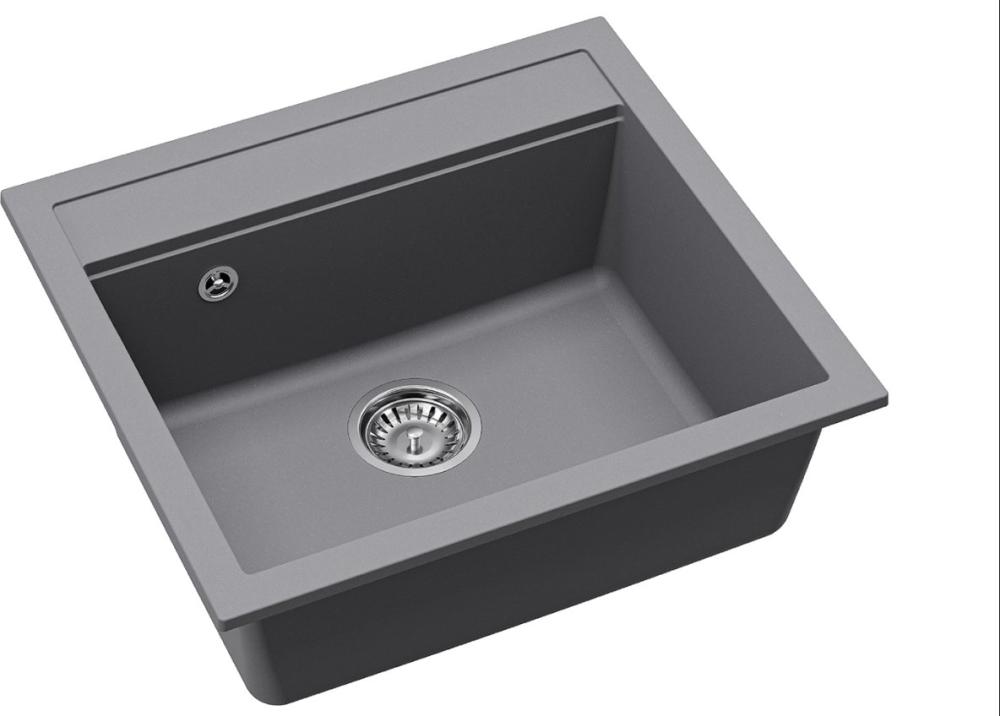Кухонная мойка Aquasanita Rock SQR 101 202 AW (алюметаллик)- фото2