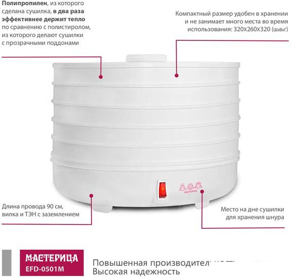 Сушилка для овощей и фруктов Мастерица EFD-0501M- фото4