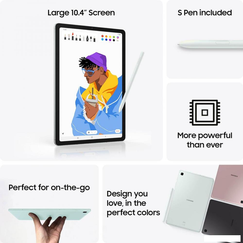Планшет Samsung Galaxy Tab S6 Lite 2024 LTE SM-P625 4GB/64GB (мятный)- фото2