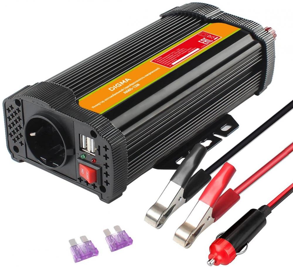 Автомобильный инвертор Digma AI600-12W- фото