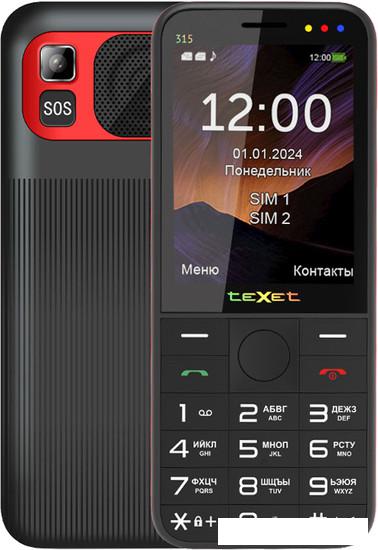 Кнопочный телефон TeXet TM-315 (черный)