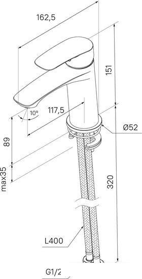 Смеситель Milardo Rora RORBL00M01- фото4
