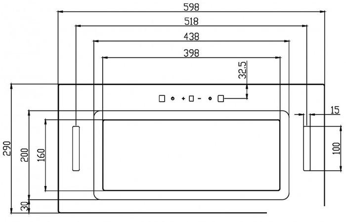 Кухонная вытяжка Schtoff HGT 60 (черный)- фото2