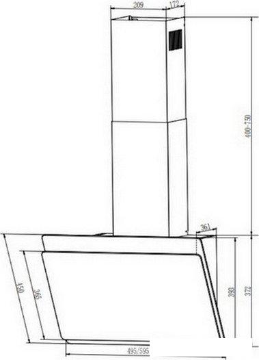 Кухонная вытяжка Faber Tocco WH 50 330.0702.954- фото2