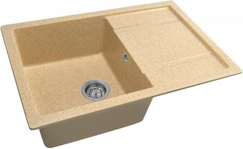 Кухонная мойка Saniteco Fama (песок с сифоном)- фото2