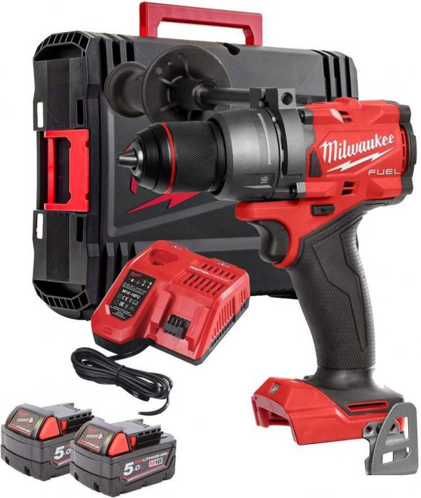 Ударная дрель-шуруповерт Milwaukee M18 FUEL M18FPD3-502X 4933479860 (с 2-мя АКБ, кейс)- фото