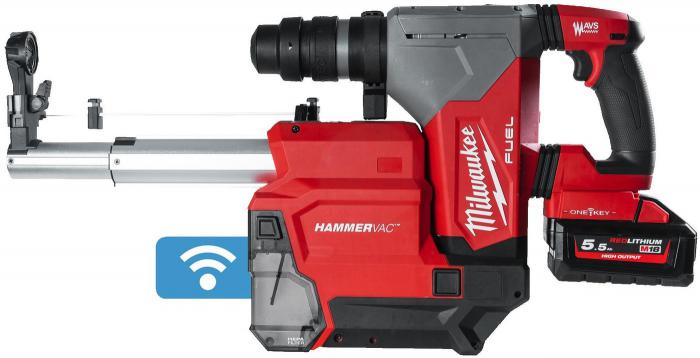 Перфоратор Milwaukee M18 ONE FHPX DEL-552C Fuel One-Key 4933478498 (с 2-мя АКБ, кейс)- фото