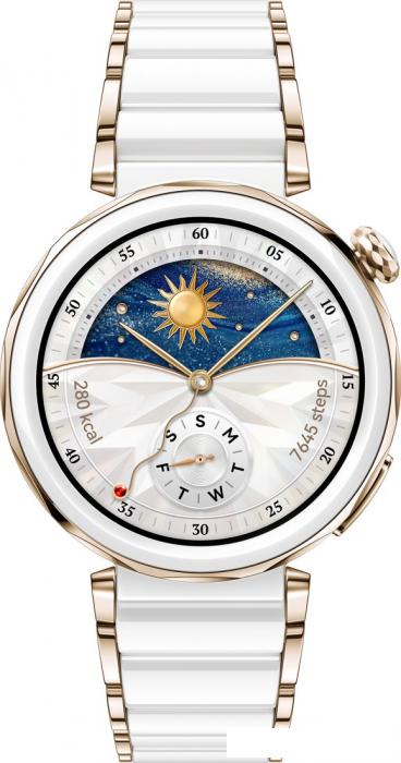 Умные часы Huawei Watch GT 5 Pro 42 мм (керамический белый)- фото3