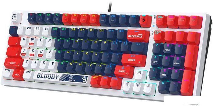 Клавиатура A4Tech Bloody S98 Sports Navy (Bloody BLMS Red)- фото3