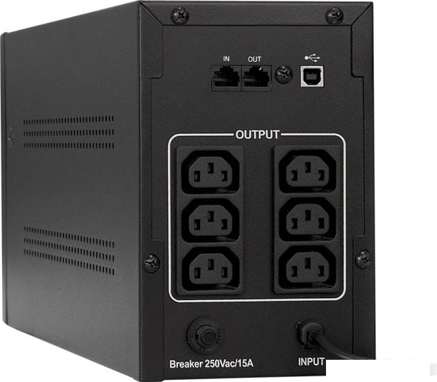 Источник бесперебойного питания ExeGate SpecialPro Smart LLB-1600.LCD.AVR.C13.RJ.USB- фото2
