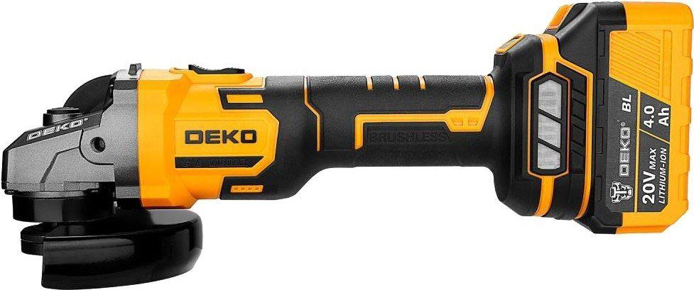 Угловая шлифмашина Deko DKAG-125 083-1064 (с 2-мя АКБ)- фото2