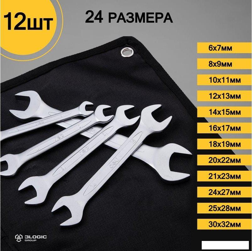 Набор ключей Deli DL160012A (12 предметов)- фото3