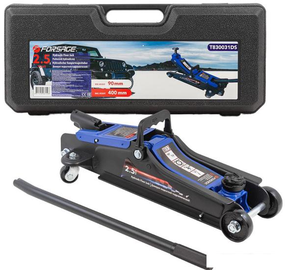 Подкатной домкрат FORSAGE F-T830031BS (DS) 2.5т (кейс)