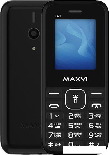 Кнопочный телефон Maxvi C27 (черный)