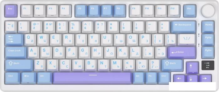 Клавиатура Royal Kludge RK-M75 RGB (Taro Milk, RK Silver)- фото2