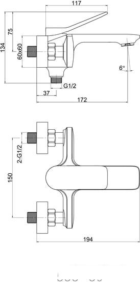 Смеситель Cersanit Odra 63051- фото2