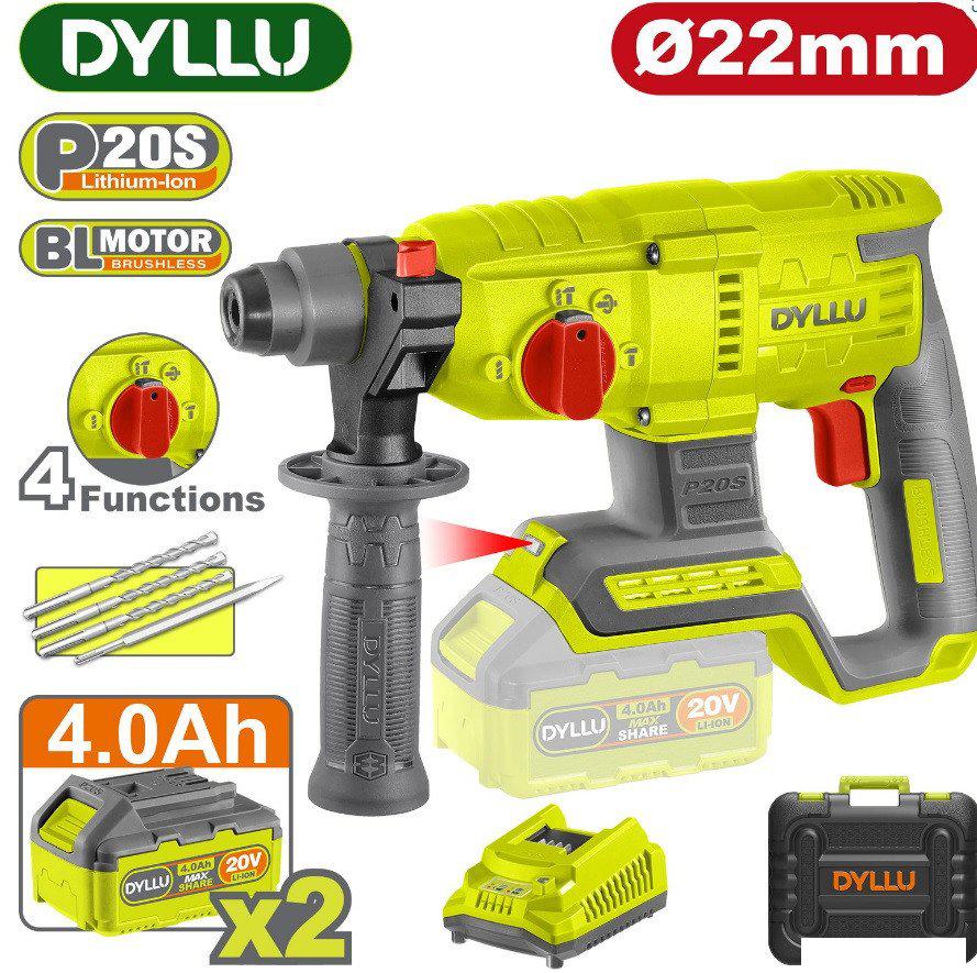 Перфоратор Dyllu DTLM15225 (с 2-мя АКБ, кейс)